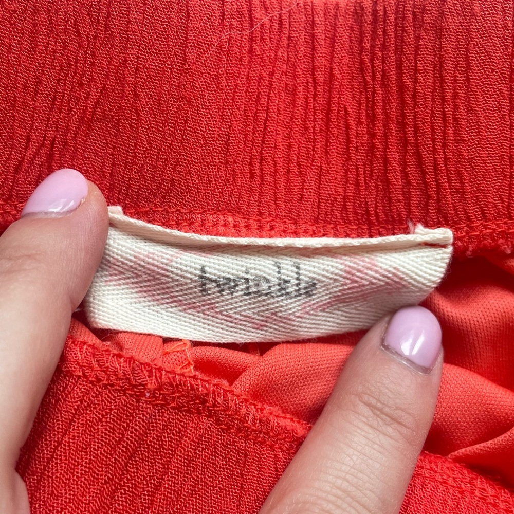 Red/Orange Ruffle Shorts - Picture 2 of 2